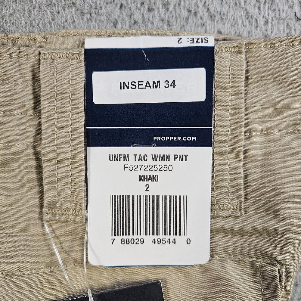 NEW Propper Tactical Uniform Pants Women Khaki Size 2 Inseam 34